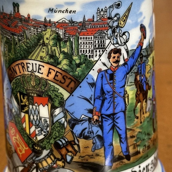 Vintage Reproduction 1902 -04 Regimental Military German Beer Stein - Picture 3 of 14